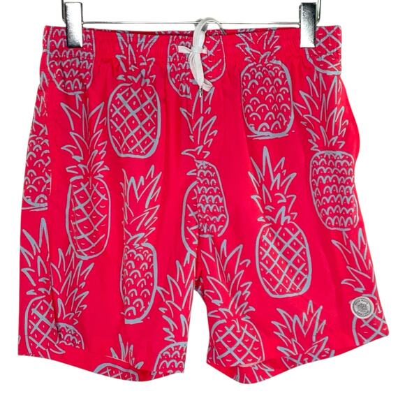 Brooklyn Cloth M Mens Pineapple Hawaiian Shirt Volley Swim Trunk Pink - Picture 5 of 12